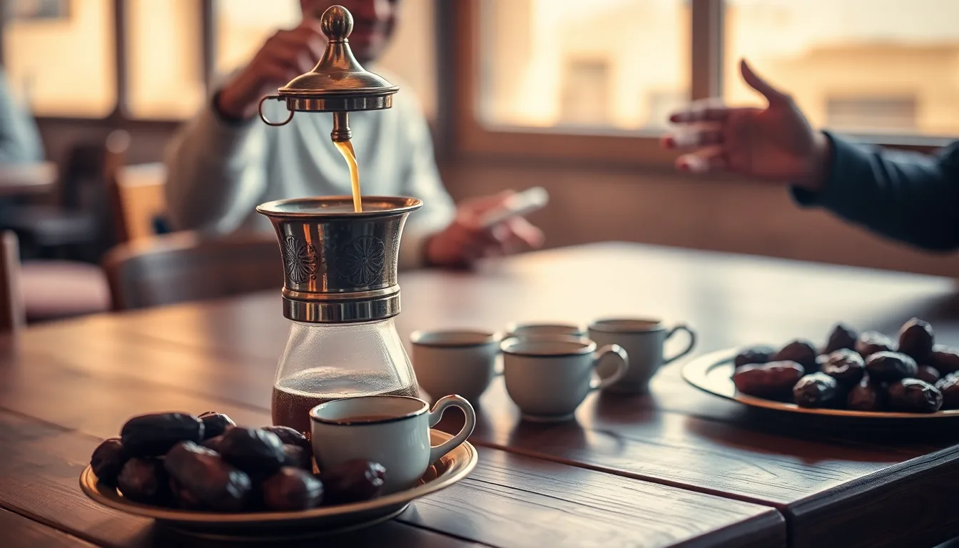 طلب فنجان قهوة عربية كاختبار شخصية